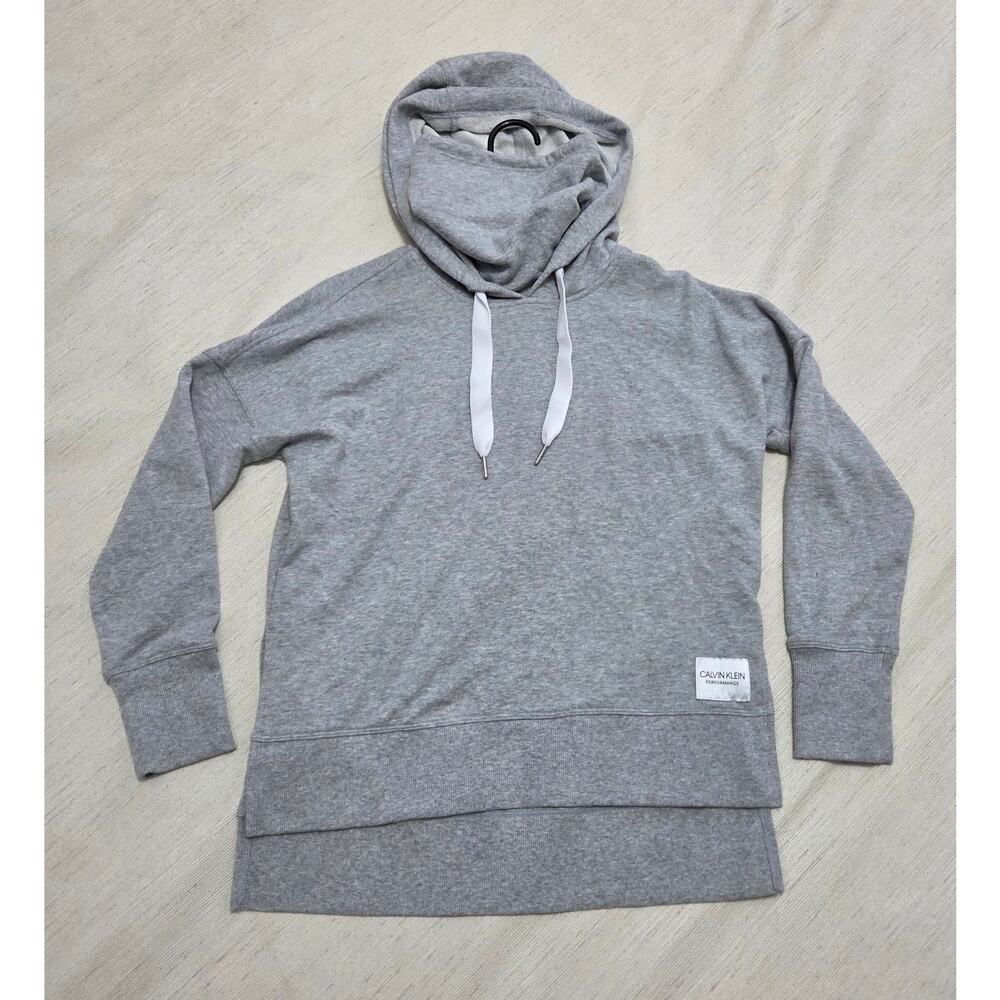 Calvin Klein Performance Grey Hoodie with warm neck womans size XS